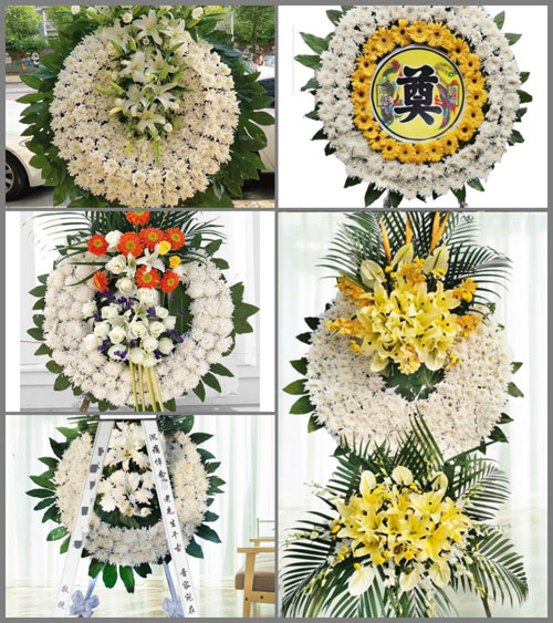 四川成都温江区寿安镇天源村花圈速递